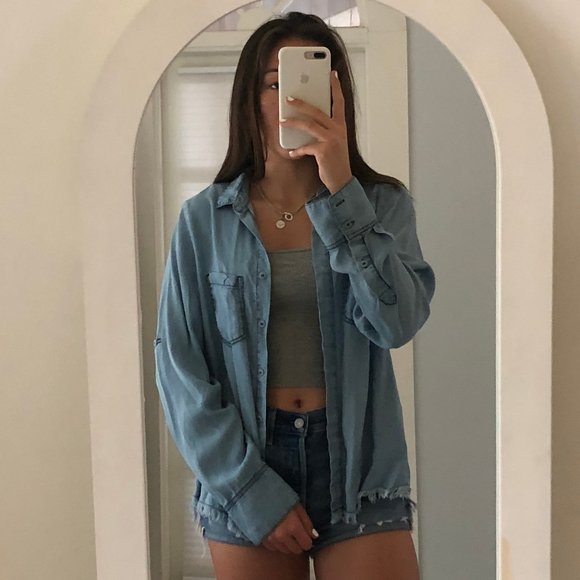 Six One Eight Light Blue Jean Flannel - Picture 1 of 6